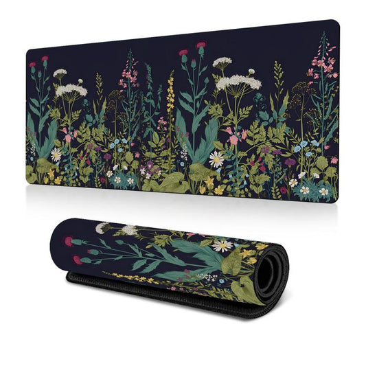 Flowers and Trees Themed Mouse Pad Desk Mat For Office/Gaming, 300x600x2mm, 300x600x3mm, 300x700x2mm, 300x700x3mm, 300x800x2mm, 300x800x3mm, 400x900x2mm, 400x900x3mm