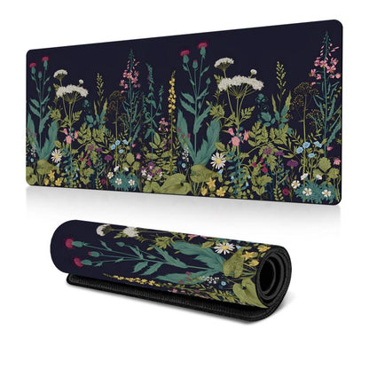 Flowers and Trees Themed Mouse Pad Desk Mat For Office/Gaming, 300x600x2mm, 300x600x3mm, 300x700x2mm, 300x700x3mm, 300x800x2mm, 300x800x3mm, 400x900x2mm, 400x900x3mm