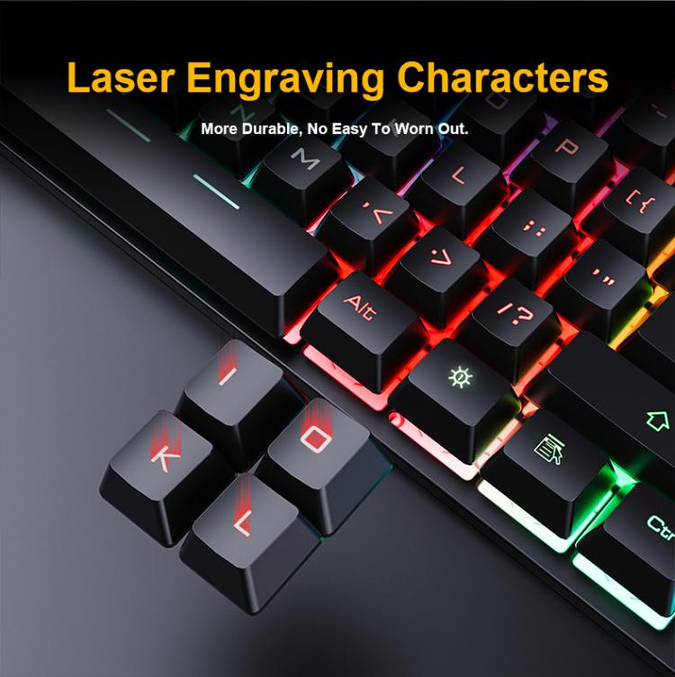 Wired Hovering Illuminated Gaming Keyboard Mouse Headset Set, GK-490