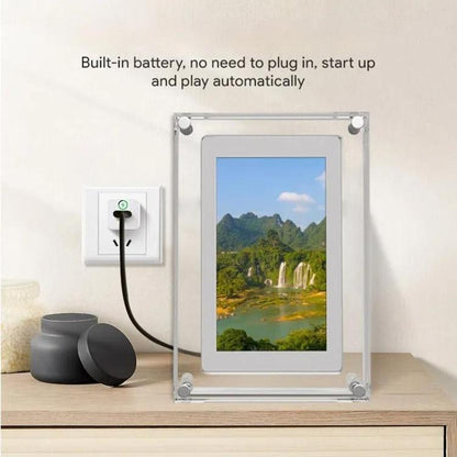 10.1 inch Transparent Acrylic Digital Photo Frame Video Picture Music Player Electronic Album Gift, US Plug, EU Plug, UK Plug, AU Plug