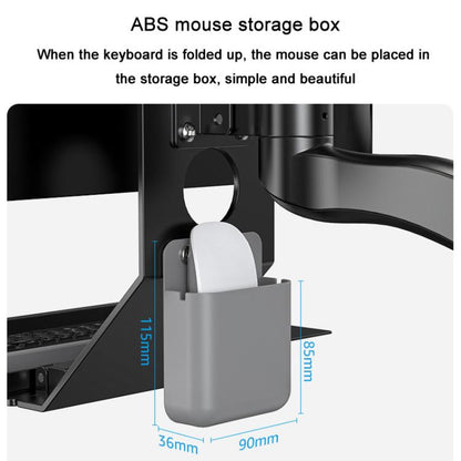 Monitor Bracket Industrial Equipment Cabinet Wall Mount All-In-One Stand Mouse Keyboard Bracket, WKS-1 21x60cm Tray Silver, WKS-1 21x60cm Tray Black, WKS-2 21x60cm Tray Silver, WKS-2 21x60cm Tray Black