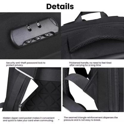 17.3-18 Inch Hard Shell Laptop Backpack with USB+Type-C Charging Ports Unisex Anti-Theft  Business Travel Bag, Gray, Blue, Black, Airbag Black, Airbag Gray, Airbag Blue