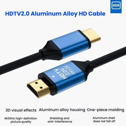 VegGieg V2.0 4K60Hz TV Set-Top Box Computer Monitor Projection HDMI Video Connection Cable, 1.5m, 2m, 3m, 5m