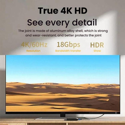 VegGieg V2.0 4K60Hz TV Set-Top Box Computer Monitor Projection HDMI Video Connection Cable, 1.5m, 2m, 3m, 5m