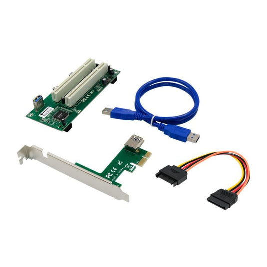 SUNWEIT ST46 PCIe X1 To 2-PCI Card Slot ASM1083 Bridge Card No Drive Plug and Play, ST46
