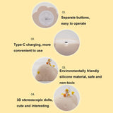 ICARER FAMILY IF-YD04 Cartoon Silicone Night Light Ornaments Astronaut Moon Lamp(Warm light)