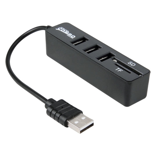 2 in 1 USB 2.0 480Mbps 3 Ports HUB COMBO + Micro SD / T-FLASH SD / SDHC / SDXC Card Reader for Windows XP / Vista / 8.1 / 7 / 8, MAC, etc, USB 2.0 (White), USB 2.0 (Black)