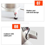125/1500W Household Stainless Steel Refiner Large Capacity Slurry Separation Fresh Grinding Soymilk Tofu Machine, CN Plug(Silver)