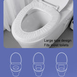 20pcs Paste Portable Waterproof Non-woven Disposable Toilet Seat Cover(White)