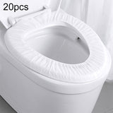 20pcs Paste Portable Waterproof Non-woven Disposable Toilet Seat Cover(White)