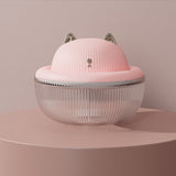 Home Desktop Mini USB Cute Pet Air Humidifier – Portable Quiet Aroma Diffuser with LED Night Light for Bedroom, Office & Car