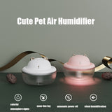 Home Desktop Mini USB Cute Pet Air Humidifier – Portable Quiet Aroma Diffuser with LED Night Light for Bedroom, Office & Car