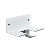Wall-Mounted Hair Dryer Holder with Cord Organizer – Bathroom Storage Rack for Blow Dryer (White)"