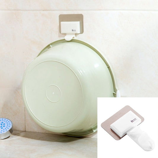 2 PCS Bathroom Creative Traceless Wall-Mounted Hook(White)