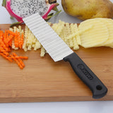 2PCS Stainless Steel Wave Knife – Professional Crinkle Potato & Vegetable Cutter
