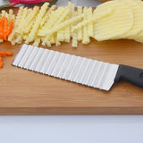 2PCS Stainless Steel Wave Knife – Professional Crinkle Potato & Vegetable Cutter
