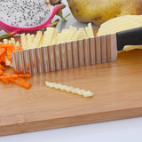 2PCS Stainless Steel Wave Knife – Professional Crinkle Potato & Vegetable Cutter