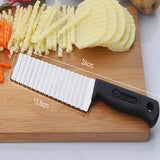 2PCS Stainless Steel Wave Knife – Professional Crinkle Potato & Vegetable Cutter