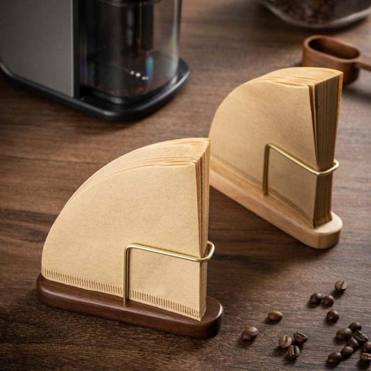 Oak Wood Coffee Filter Paper Holder Household Filter Paper Box Solid Wood Storage Stand