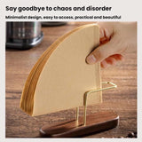 Oak Wood Coffee Filter Paper Holder Household Filter Paper Box Solid Wood Storage Stand