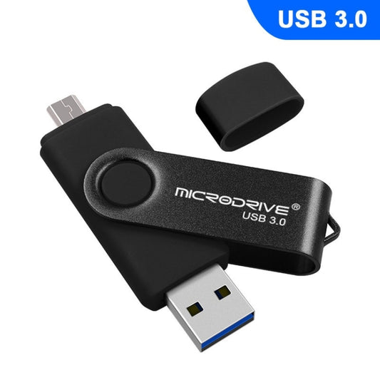 قرص تخزين دوار معدني مزدوج الاستخدام، سعة 16 جيجابايت، بمنفذ USB 3.0، مناسب للهواتف الذكية وأجهزة الكمبيوتر التي تعمل بنظام أندرويد