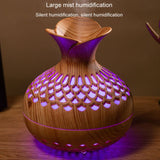 LED Light Aromatherapy Diffuser – Quiet Small Vase Humidifier & Essential Oil Diffuser 2-in-1